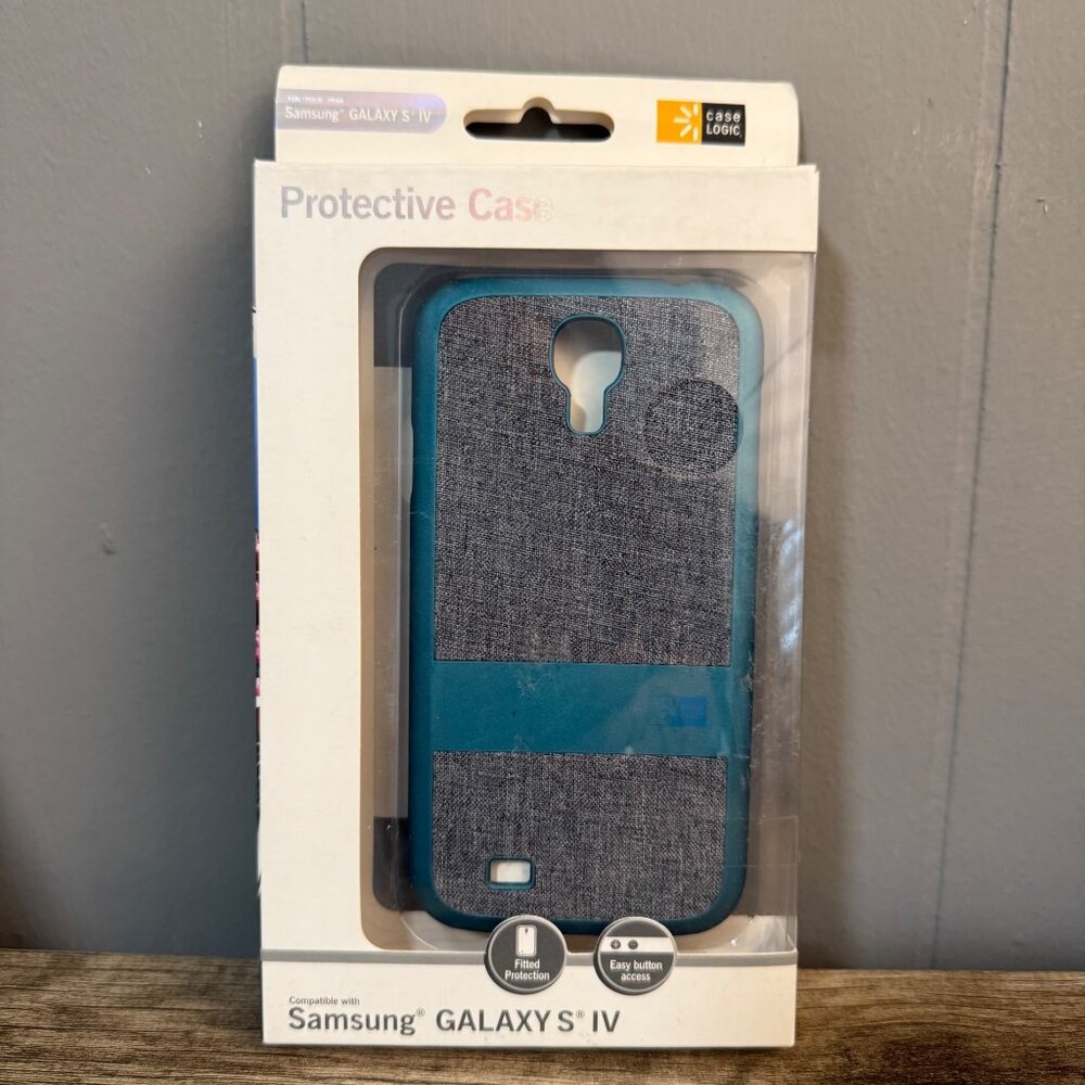 NIB Case Logic Blue & Gray Protective Phone Case - Samsung Galaxy S IV